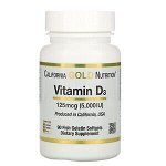 California Gold Nutrition, Витамин D3, 125 мкг (5000 МЕ), 90 рыбно-желатиновых мягких таб