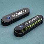 Стильная табличка автовизитка под лобовое стекло SUBARU