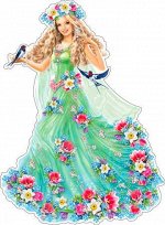 Украшение на скотче 300х300 &quot;Девушка-весна&quot;
