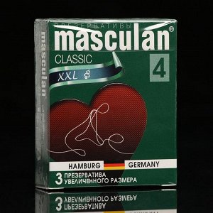 Презервативы Masculan 4 classic 3 шт увеличенных размеров, розового цвета