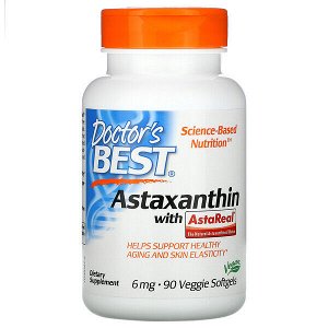 DOCTOR'S BEST Астаксантин, 6 мг, 90 капс.