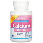 21st Century, Calcium 500 + D3 Plus Extra D3, 90 Tab