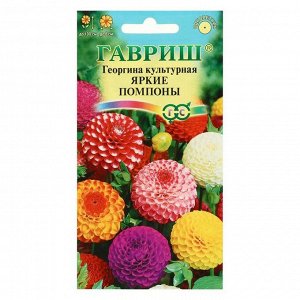 Гавриш Семена цветов Георгина &quot;Яркие помпоны&quot;, ц/п,   0,2 г