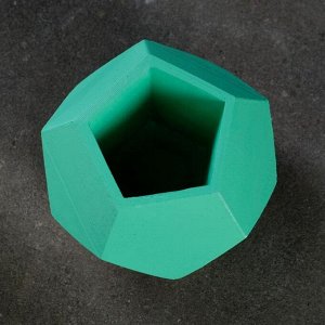 Кашпо Пятиугольник 12 х 9 см зелёный