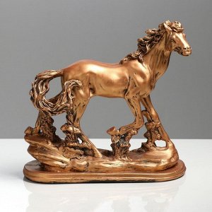 Сувенир "Конь бегущий", золотой, микс