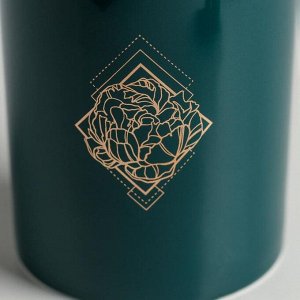 Керамическое кашпо с тиснением «Роза», 8 х 9,5 см