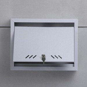 Ящик почтовый с замком, горизонтальный «Маил», серый