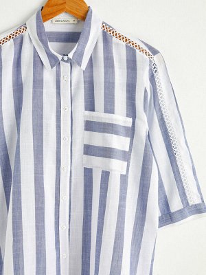 Рубашка Силуэт: Рубашка
Тип товара: Рубашка
Форма: Стандарт
Ткань: Поплин
Длина: Стандарт
РАЗМЕР: L, M, XL
ЦВЕТ: Navy Striped
СОСТАВ: Основной материал: 100% Хлопок