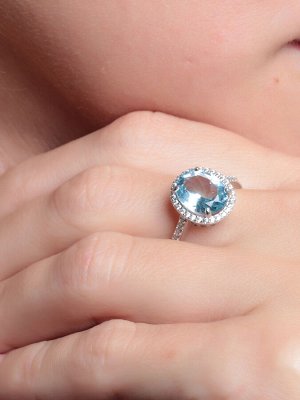 Серебряное кольцо с топазом R-DRGR00491-T