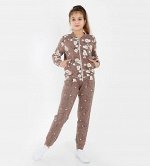 Костюм  для девочки,  футер с лайкрой