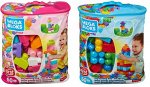 Конструктор Mattel Mega Bloks Fisher-Price Мешок &quot;Мой первый конструктор&quot; 60 деталей (2 в ассортименте)