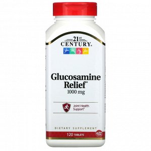 21st Century, Успокаивающий глюкозамин, 1000 мг, 120 таблеток