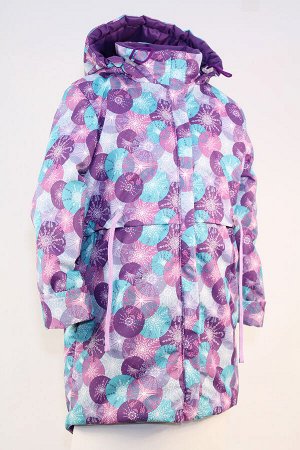 Рондо Современная куртка-плащ для девочек из мембранных тканей с дополнительной пропиткой, которая позволяет дополнительно изолироваться от проявлений неблагоприятной погодной среды в холодное время г