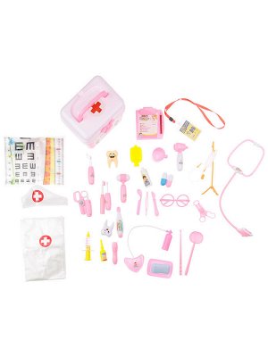 Игрушка Состав: 100% пластик; 
Цвет: розовый
Игровой набор "Доктор"
В удобном медицинском чемоданчике хранятся все инструменты, необходимые юному доктору.
В сюжетно ролевой игре ребенок начинает охва