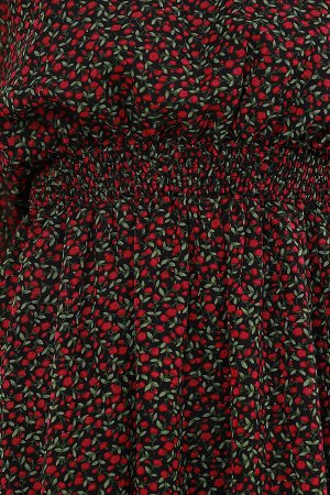 Платье Состав: Искусственный шелк 100%; 
Сезон: Осень, Лето; 
Цвет: Черный/красный; 
Страна: Россия