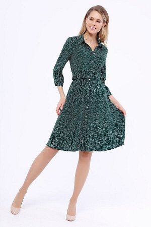 Платье Зеленый/горошек