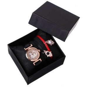 Подарочный набор 2 в 1 Rinnady: наручные часы и браслет, d=2.6 см