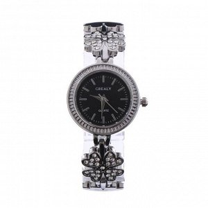 Подарочный набор 3 в 1 "Бабочки": наручные часы d=2.7 см, серьги, кулон