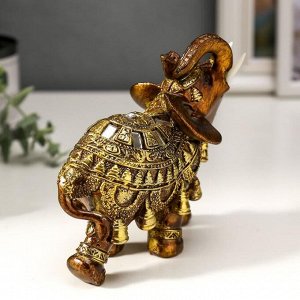 Сувенир полистоун "Слон в богатой золотой попоне" МИКС 13х12х6 см