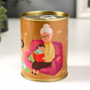 Носки в банке "Для любимой бабушки"  (женские, цвет микс)