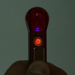Зажигалка электронная "Спичка" спираль, USB, с подсветкой, 8.7х2.4 см, микс
