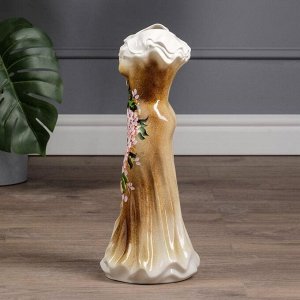 Ваза напольная "Платье", цветы, 45 см, микс, керамика