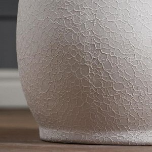 Ваза напольная "Осень" белая, шёлк, 59 см, керамика