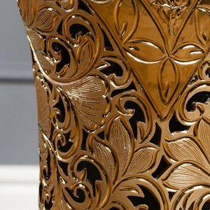 Ваза напольная "Лена" гранит, золото, резка, 70 см, керамика