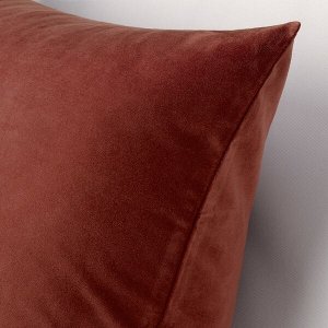 SANELA САНЕЛА Чехол на подушку, красный/коричневый 65x65 см