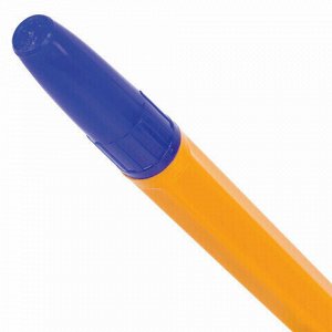 Ручка шариковая BRAUBERG &quot;ORANGE Line&quot;, СИНЯЯ, корпус оранжевый, узел 1 мм, линия письма 0,5 мм, 143331