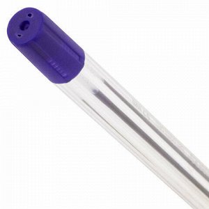 Ручка шариковая BRAUBERG &quot;Flash&quot;, СИНЯЯ, корпус прозрачный, узел 0,7 мм, линия письма 0,35 мм, 141031
