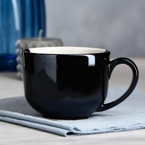 Чашка "Пионы", чёрно-белая, 450 мл