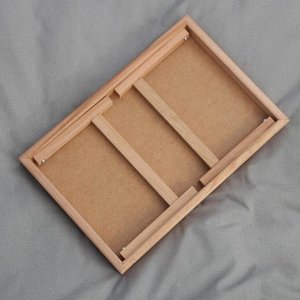 Столик деревянный для завтрака со складными ножками Доляна, 37,5x25 см, бук