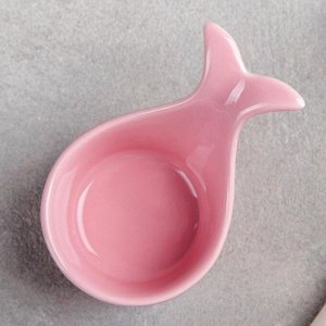 Соусник Доляна «Кит», 10*6,5 см, цвет розовый