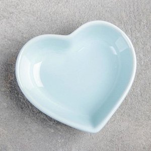 Соусник Доляна «Сердце», 50 мл, 7,5*7 см, цвет голубой