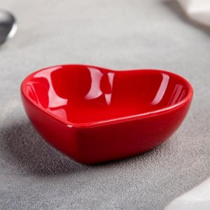 Соусник Доляна «Сердце», 50 мл, 7,5*7 см, цвет красный