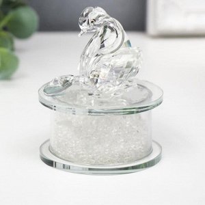 Фигурка стекло «Два лебедя», бисер, 8.4x6.8x5.8 см