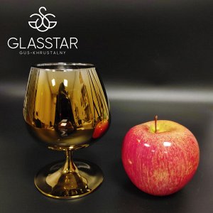 Набор бокалов Glasstar Черное Золото / 3 шт. 410 мл