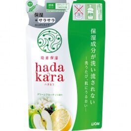 Увлажняющее жидкое мыло для тела с ароматом зеленых фруктов “Hadakara" (мягкая упаковка) 340 мл / 16
