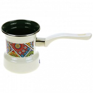 "Султана" Турка эмалированная 400мл, форма "Таково", на 4 чашки, бакелитовая ручка (Сербия)