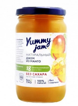 Джем низкокалорийный Yummy Jam манго, ст.б, 350г.