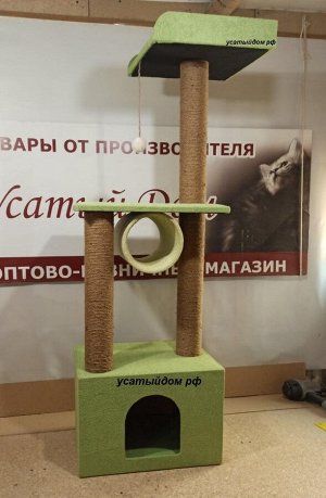 Игровой комплекс "Барсик увеличенный дом 150см" ткань, ковровые трубы