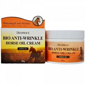 Биокрем против морщин с лошадиным жиром [Deoproce] Bio Anti-Wrinkle Horse Cream