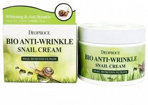 Deoproce Bio Anti-Wrinkle Snail Cream Крем против морщин с экстрактом улитки, 100 г