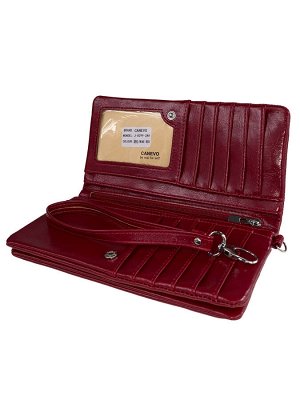 Маленький кошелёк-клатч из мягкой искусственной кожи, цвет красный