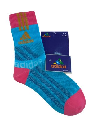 Высокие спортивные носки c принтом, цвет голубой