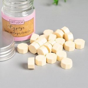 Сургуч в гранулах в баночке «Восьмигранник» льняной 9 г 4.5x3x3 см