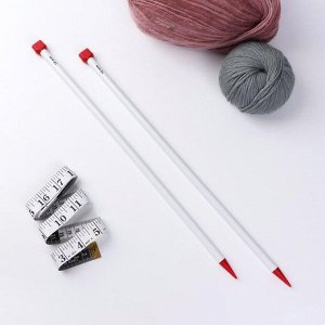 Спицы для вязания, прямые, d = 10 мм, 40 см, 2 шт