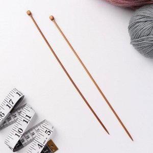 Спицы для вязания, прямые, d = 3 мм, 25 см, 2 шт
