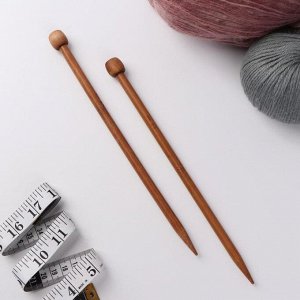 Спицы для вязания, прямые, d = 9 мм, 25 см, 2 шт